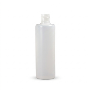 Envase plástico 240 cc boca 24 mm natural cuello largo