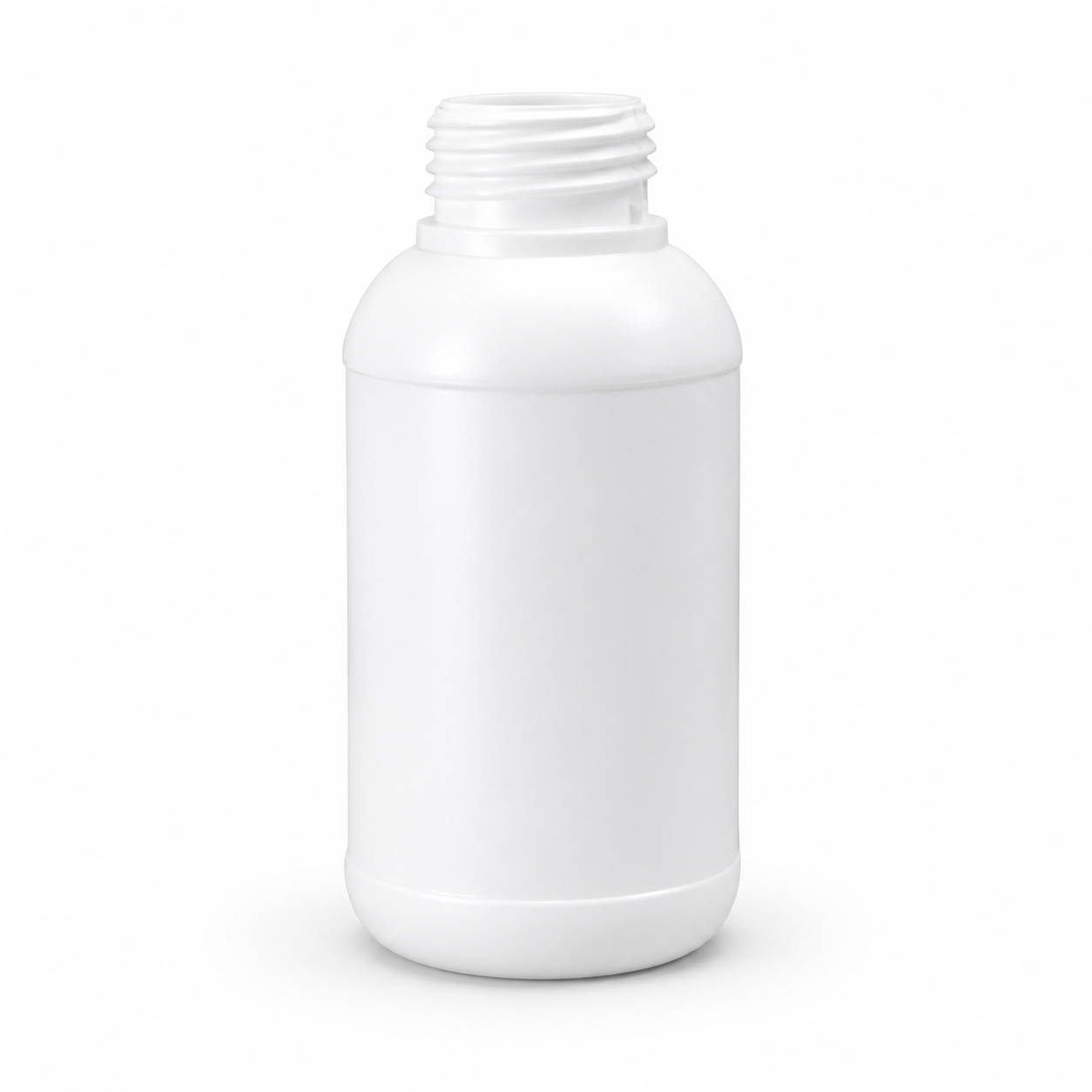 Envase plástico 250 cc boca 38 mm blanco cilíndrico con cintilla